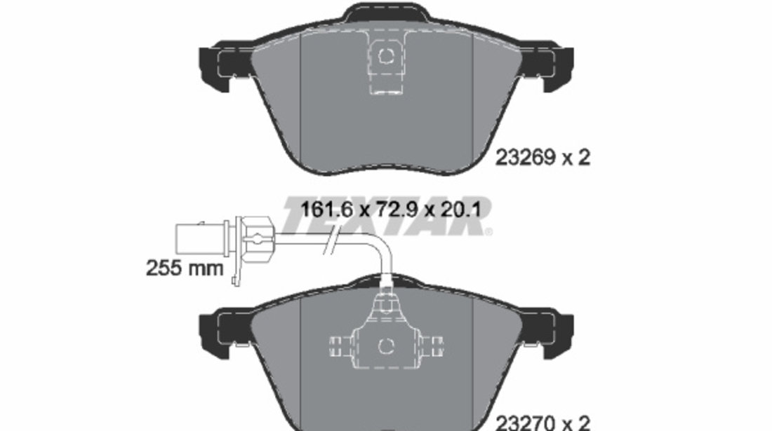 Set placute frana,frana disc punte fata (2326903 TEXTAR) FORD,SEAT,VW