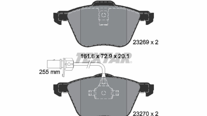 Set placute frana,frana disc punte fata (2326903 TEXTAR) FORD,SEAT,VW