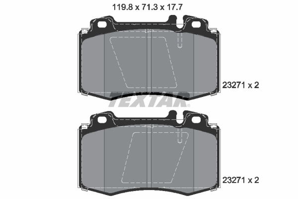 Set placute frana,frana disc punte fata (2327181 TEXTAR) MERCEDES-BENZ