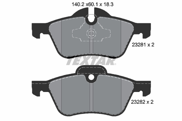 Set placute frana,frana disc punte fata (2328101 TEXTAR) MINI