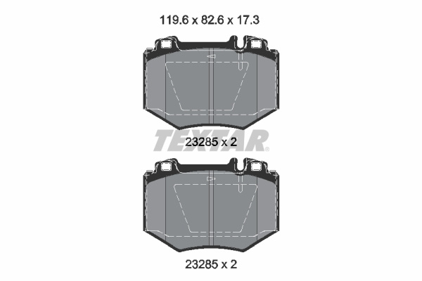 Set placute frana,frana disc punte fata (2328501 TEXTAR) MERCEDES-BENZ
