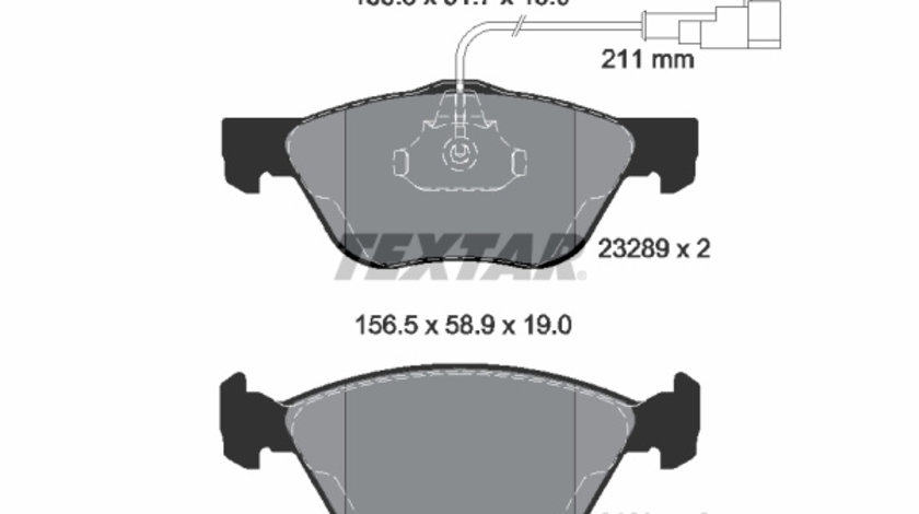 Set placute frana,frana disc punte fata (2328902 TEXTAR) ALFA ROMEO,FIAT,LANCIA