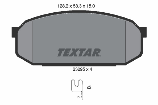 Set placute frana,frana disc punte fata (2329501 TEXTAR) MAZDA