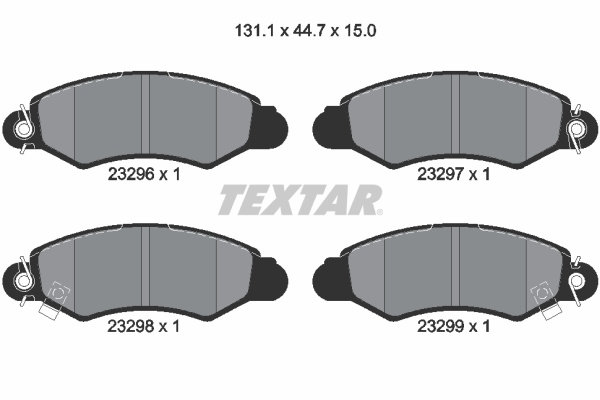 Set placute frana,frana disc punte fata (2329601 TEXTAR) SUBARU,SUZUKI