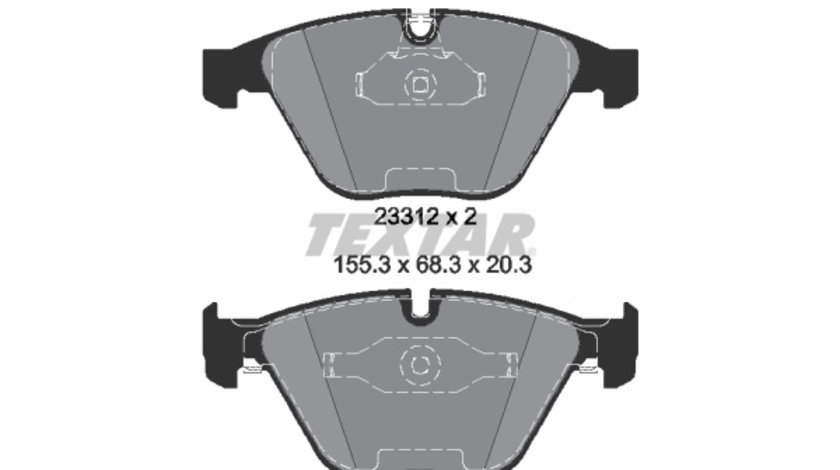 Set placute frana,frana disc punte fata (2331281 TEXTAR) BMW,BMW (BRILLIANCE)