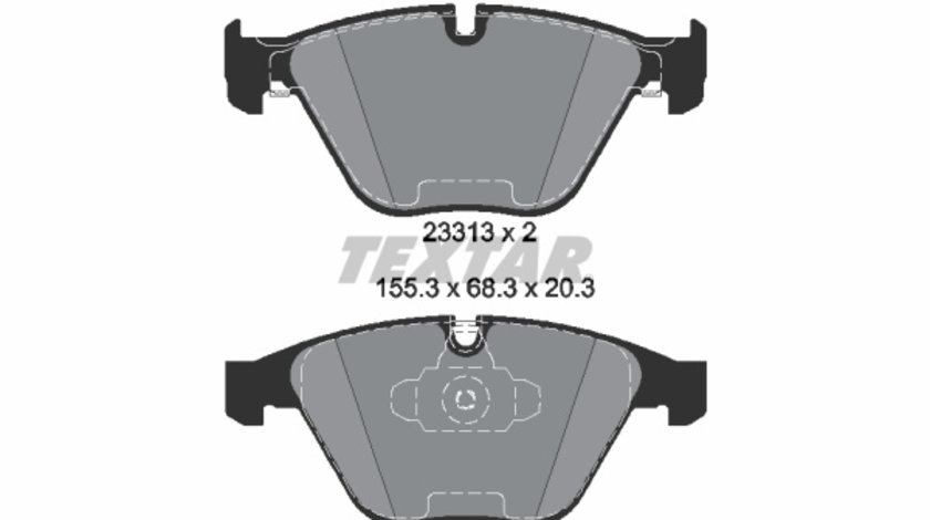 Set placute frana,frana disc punte fata (2331301 TEXTAR) BMW,BMW (BRILLIANCE),ZINORO