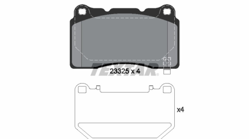 Set placute frana,frana disc punte fata (2332502 TEXTAR) AUDI,BUICK,BUICK (SGM),CADILLAC,CADILLAC (SGM),CHEVROLET,HOLDEN,HYUNDAI,OPEL,TESLA,VAUXHALL