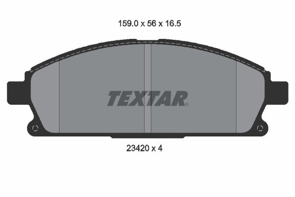 Set placute frana,frana disc punte fata (2342004 TEXTAR) NISSAN