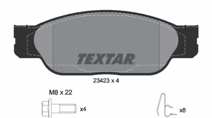 Set placute frana,frana disc punte fata (2342301 TEXTAR) FORD USA,JAGUAR,LINCOLN