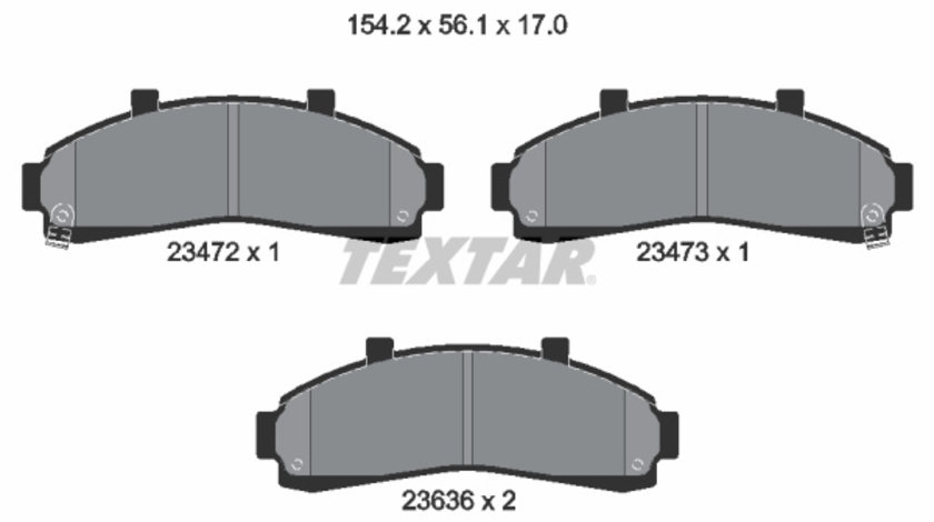 Set placute frana,frana disc punte fata (2347201 TEXTAR) FORD ASIA / OCEANIA,FORD AUSTRALIA,FORD USA,MAZDA