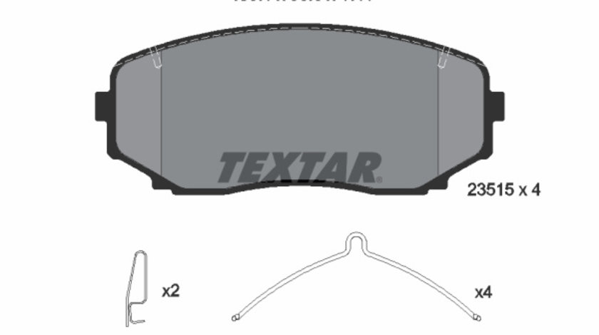 Set placute frana,frana disc punte fata (2351503 TEXTAR) FORD USA,LINCOLN,MAZDA,MAZDA (CHANGAN),MAZDA (FAW),MITSUBISHI