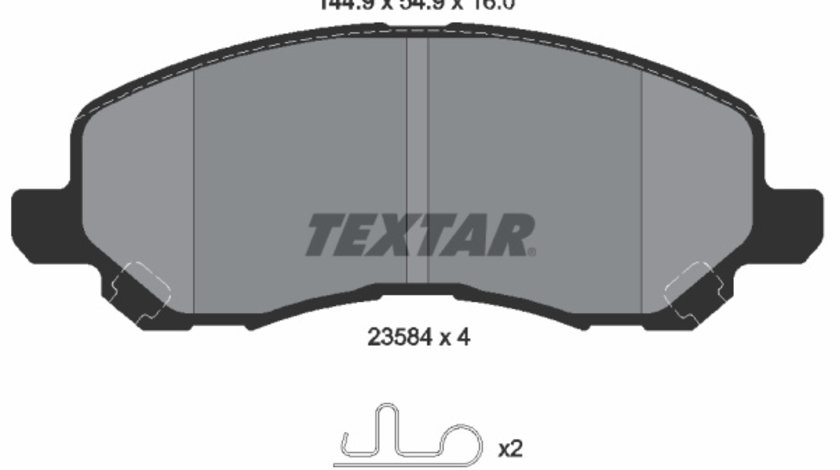 Set placute frana,frana disc punte fata (2358401 TEXTAR) BAIC,BAIC-ORV,CHRYSLER,CHRYSLER (BBDC),Citroen,DODGE,MITSUBISHI,MITSUBISHI (BBDC),MITSUBISHI (BJC),MITSUBISHI (GAC),MITSUBISHI (SOUEAST),Peugeot