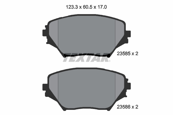 Set placute frana,frana disc punte fata (2358501 TEXTAR) TOYOTA