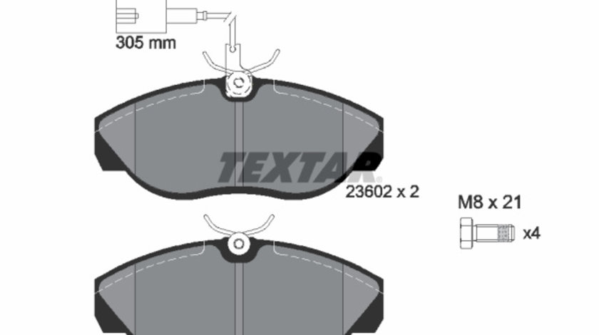 Set placute frana,frana disc punte fata (2360201 TEXTAR) Citroen,FIAT,PEUGEOT