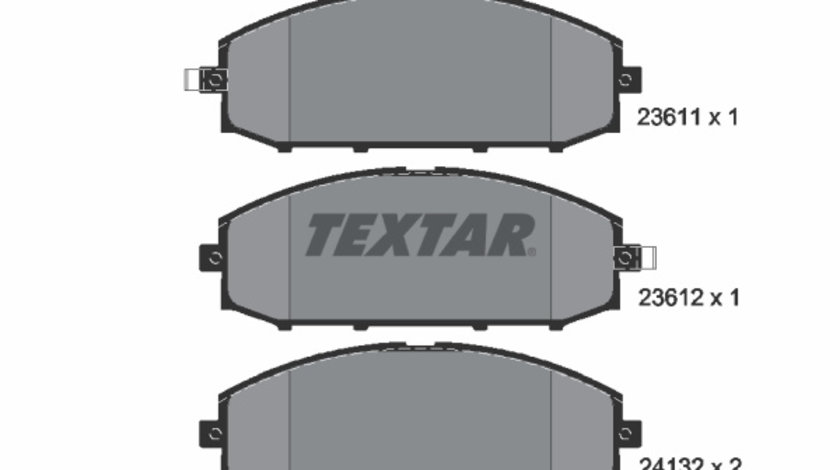 Set placute frana,frana disc punte fata (2361101 TEXTAR) NISSAN