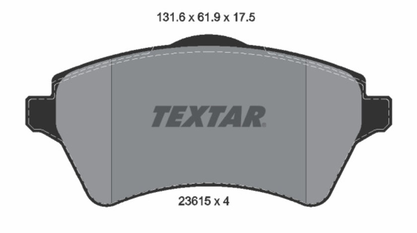 Set placute frana,frana disc punte fata (2361501 TEXTAR) LAND ROVER