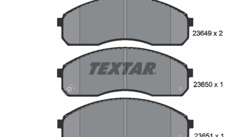 Set placute frana,frana disc punte fata (2364901 TEXTAR) KIA,KIA (DYK),NAZA