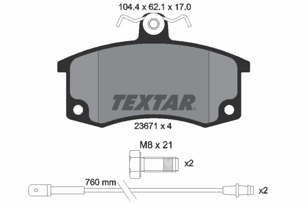 Set placute frana,frana disc punte fata (2367101 TEXTAR) LADA