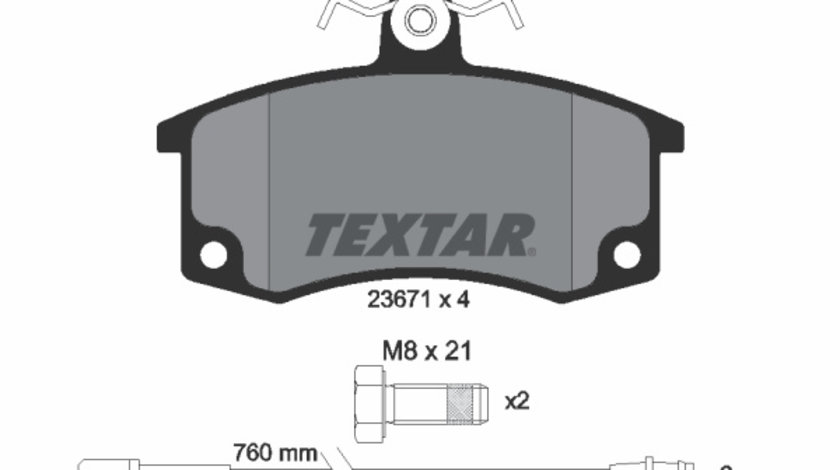 Set placute frana,frana disc punte fata (2367101 TEXTAR) LADA