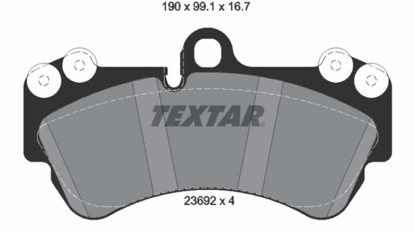 Set placute frana,frana disc punte fata (2369202 TEXTAR) MERCEDES-BENZ,PORSCHE,VW