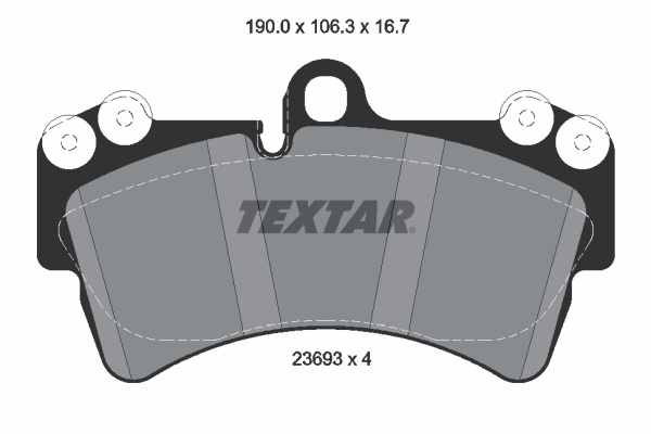 Set placute frana,frana disc punte fata (2369302 TEXTAR) AUDI,PORSCHE,VW