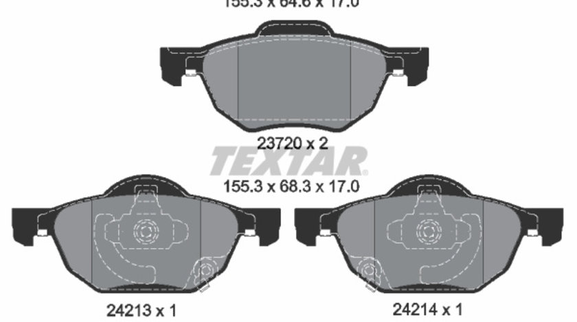 Set placute frana,frana disc punte fata (2372001 TEXTAR) HONDA