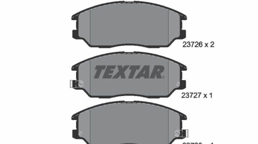 Set placute frana,frana disc punte fata (2372601 TEXTAR) HYUNDAI,KIA,KIA (DYK),SSANGYONG