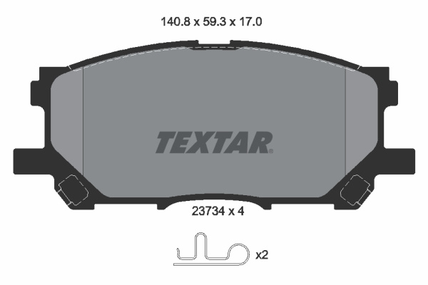 Set placute frana,frana disc punte fata (2373401 TEXTAR) HUANGHAI,LEOPAARD,LEXUS,TOYOTA