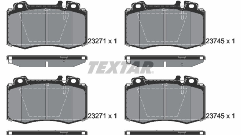 Set placute frana,frana disc punte fata (2374502 TEXTAR) MERCEDES-BENZ,MERCEDES-BENZ (BBDC)