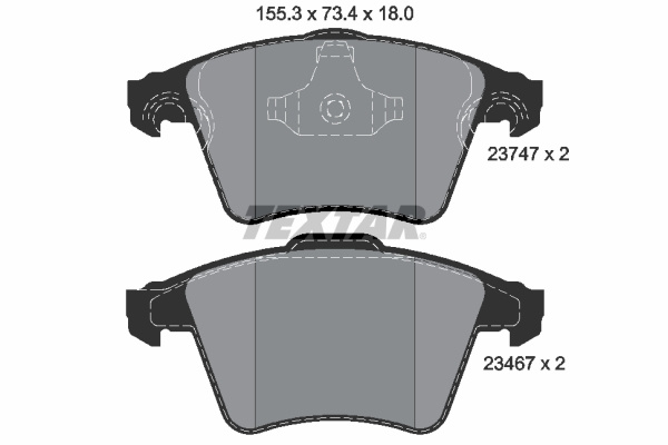 Set placute frana,frana disc punte fata (2374701 TEXTAR) VW