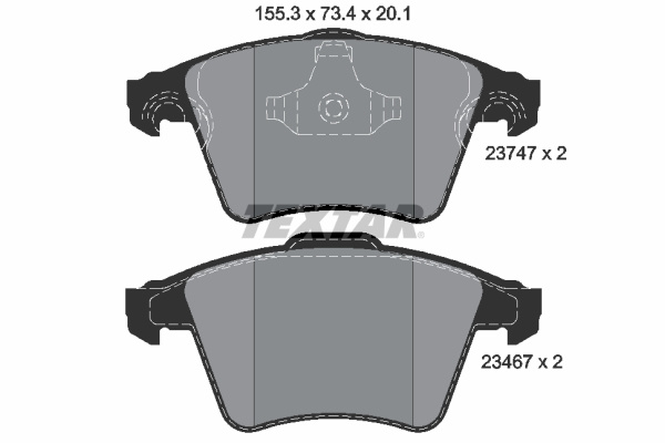 Set placute frana,frana disc punte fata (2374702 TEXTAR) VW