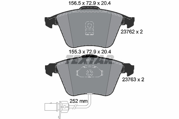 Set placute frana,frana disc punte fata (2376201 TEXTAR) AUDI