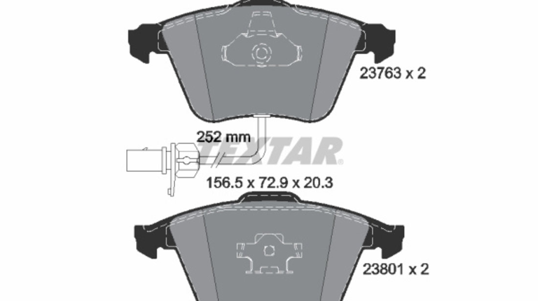 Set placute frana,frana disc punte fata (2376302 TEXTAR) AUDI,AUDI (FAW),SEAT