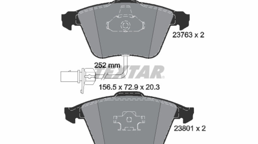 Set placute frana,frana disc punte fata (2376381 TEXTAR) AUDI,AUDI (FAW),SEAT