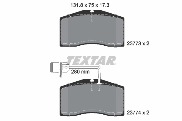 Set placute frana,frana disc punte fata (2377301 TEXTAR) AUDI