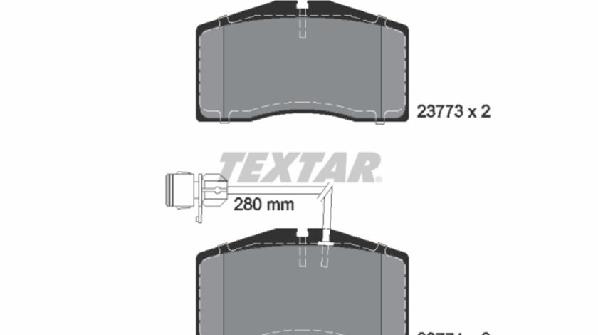 Set placute frana,frana disc punte fata (2377301 TEXTAR) AUDI