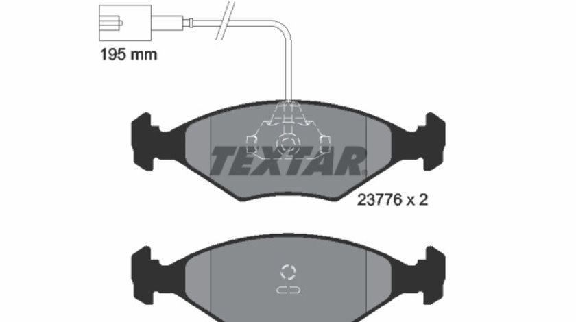 Set placute frana,frana disc punte fata (2377601 TEXTAR) FIAT,FIAT (NANJING)