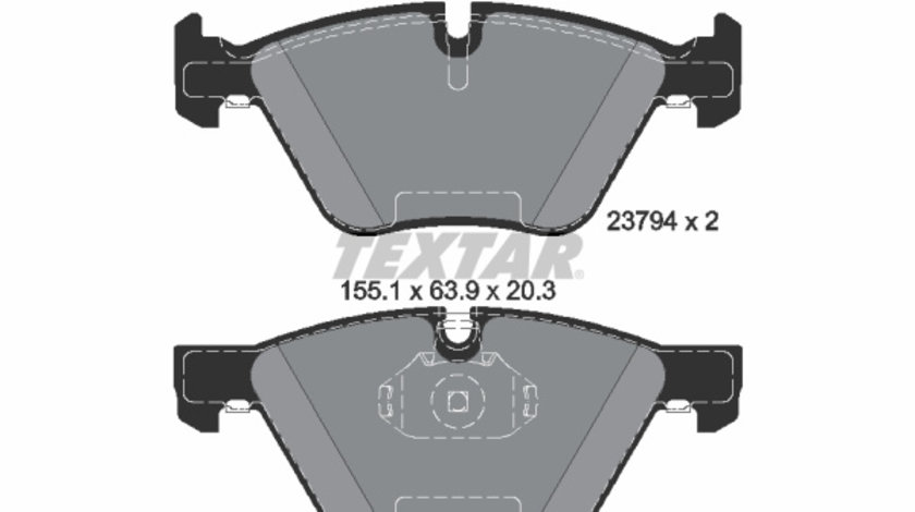 Set placute frana,frana disc punte fata (2379481 TEXTAR) BMW,BMW (BRILLIANCE)