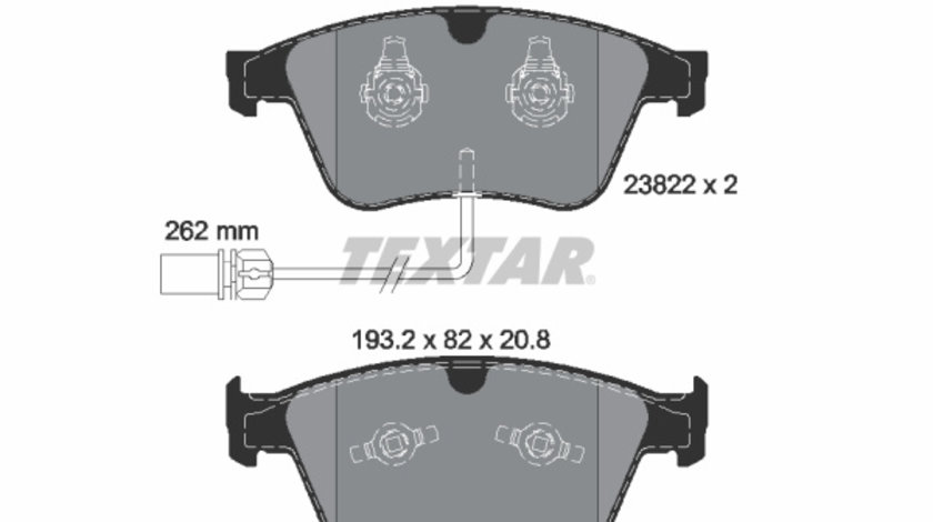 Set placute frana,frana disc punte fata (2382201 TEXTAR) BENTLEY