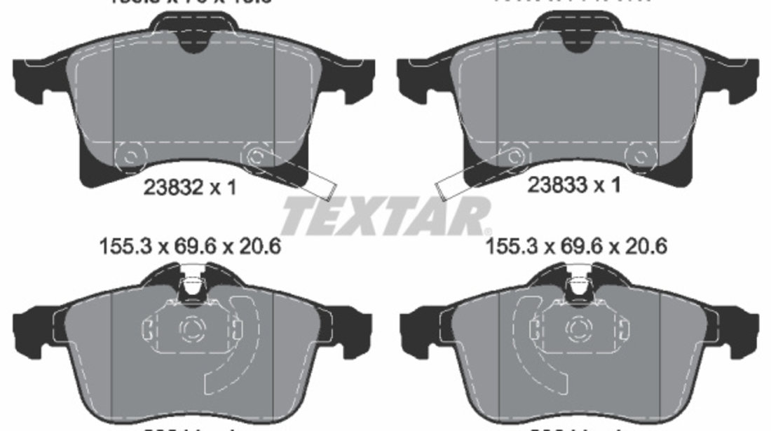 Set placute frana,frana disc punte fata (2383281 TEXTAR) CHEVROLET,HOLDEN,OPEL,SATURN,SUBARU,VAUXHALL