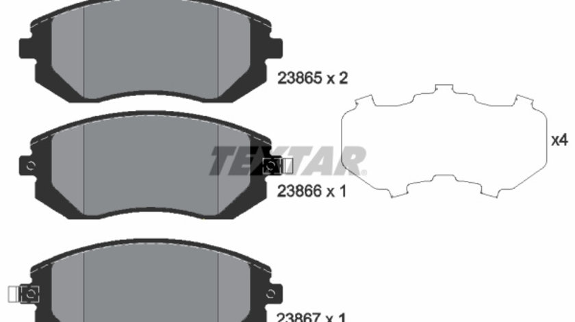 Set placute frana,frana disc punte fata (2386501 TEXTAR) CHEVROLET,SAAB,SUBARU