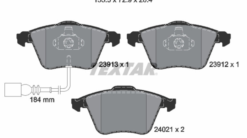 Set placute frana,frana disc punte fata (2391301 TEXTAR) AUDI,SEAT,VW