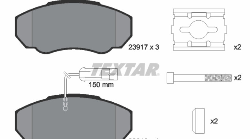 Set placute frana,frana disc punte fata (2391701 TEXTAR) Citroen,FIAT,PEUGEOT