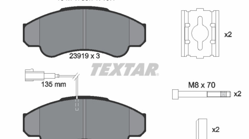 Set placute frana,frana disc punte fata (2391901 TEXTAR) Citroen,FIAT,PEUGEOT