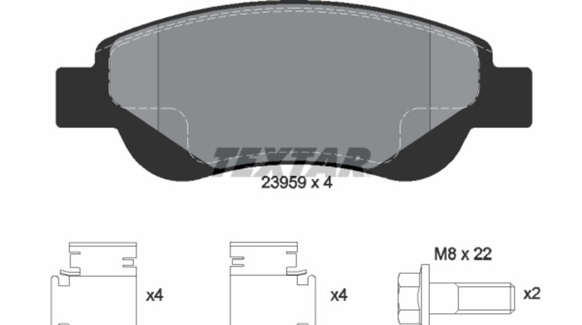 Set placute frana,frana disc punte fata (2395901 TEXTAR) Citroen,GEELY,GLEAGLE,PEUGEOT,TOYOTA