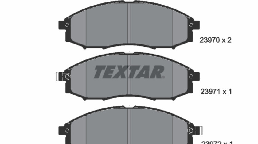 Set placute frana,frana disc punte fata (2397001 TEXTAR) BAIC-ORV,DONGFENG (DFAC),NISSAN,NISSAN (DFAC),NISSAN (ZHENGZHOU)