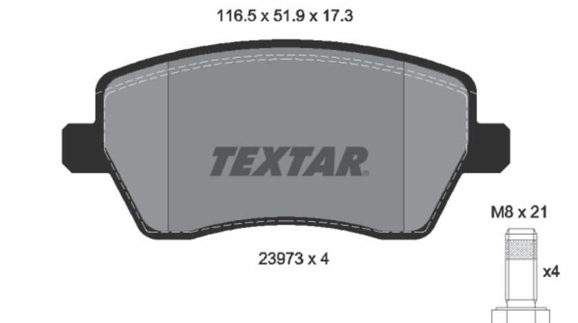 Set placute frana,frana disc punte fata (2397301 TEXTAR) DACIA,LADA,MERCEDES-BENZ,NISSAN,RENAULT