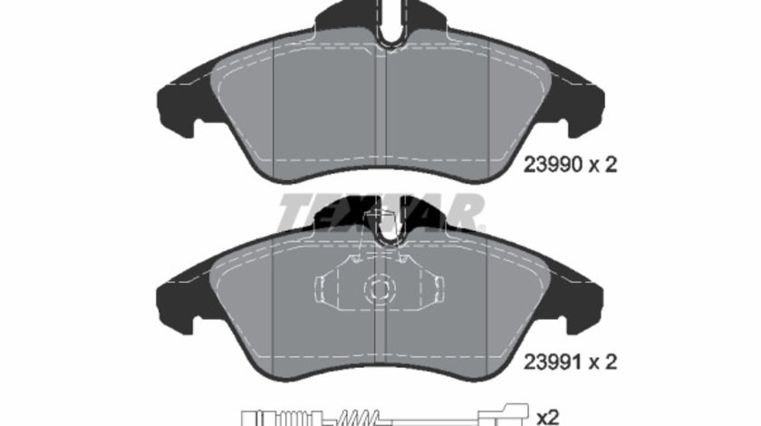 Set placute frana,frana disc punte fata (2399002 TEXTAR) DODGE,FREIGHTLINER,MERCEDES-BENZ,VW