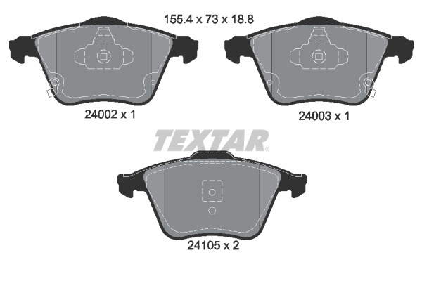 Set placute frana,frana disc punte fata (2400201 TEXTAR) MAZDA