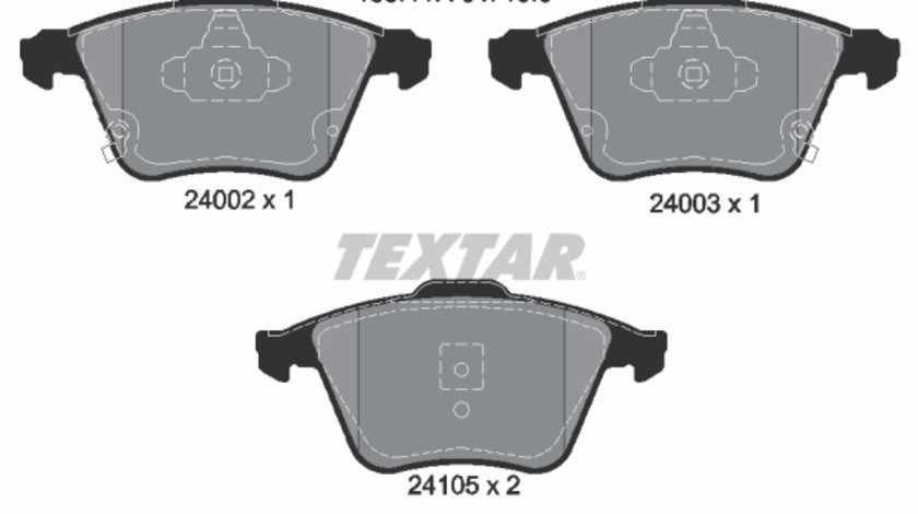 Set placute frana,frana disc punte fata (2400201 TEXTAR) MAZDA